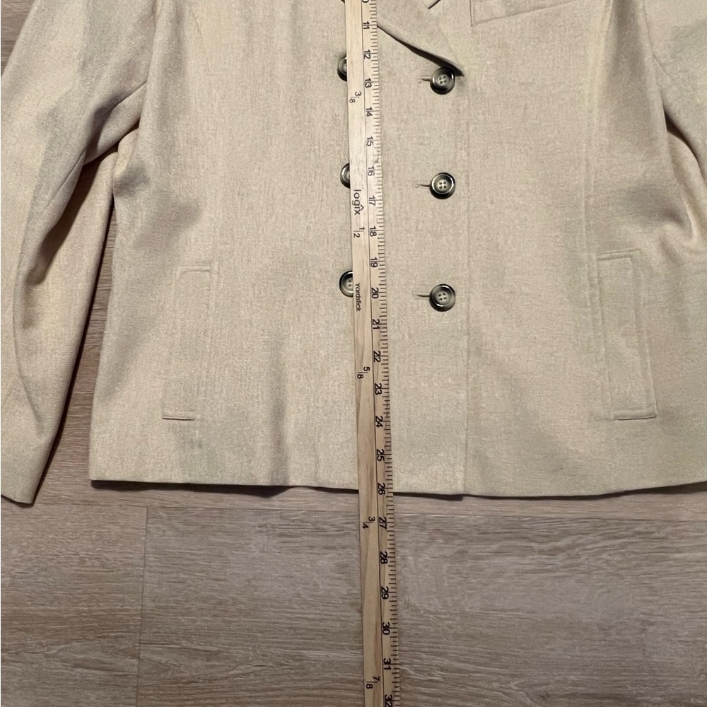 Kasper ALS Double-Breasted Button Up Yellow‎ Blazer Women’s Size 16 - Picture 9 of 15